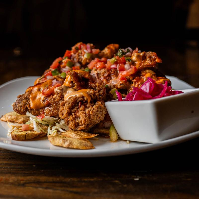 menu item 9 of 36, Pollo con Tajadas