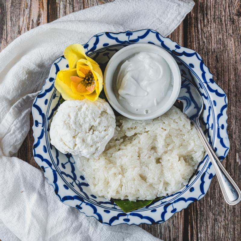 Sticky Rice with Coconut Ice Cream photo