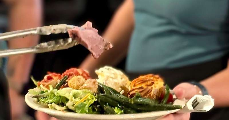 A moment of serving food