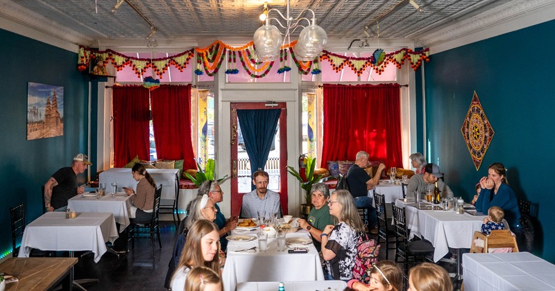 Dining area, customers dining