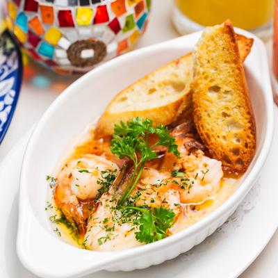 Sizzling Garlic Shrimp.