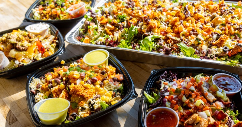 Assorted catering salads