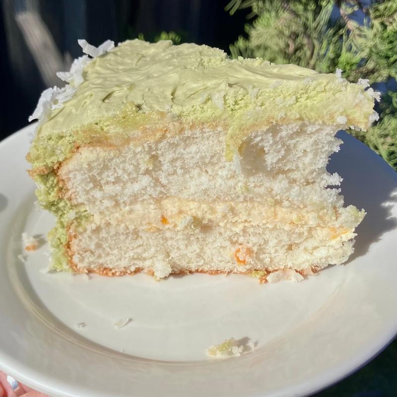 Matcha Apricot Coconut Cake photo