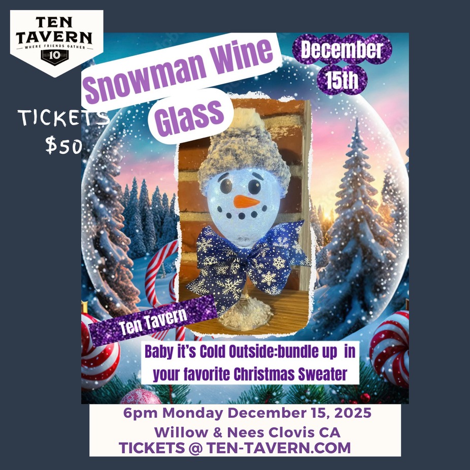 ❄️🍷 Snowman Wine Glass Paint Night 🍷❄️ event photo