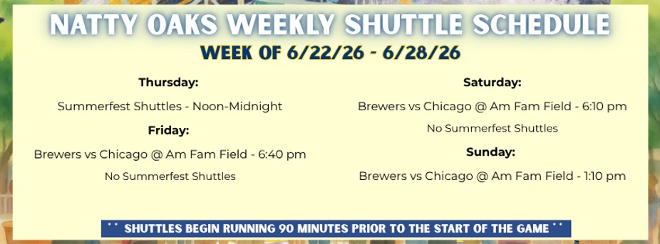 Weekly Shuttles event photo