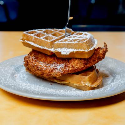 Chicken and waffles.