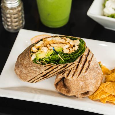 Grilled chicken wrap.