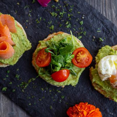 Avocado Toast Trio top view