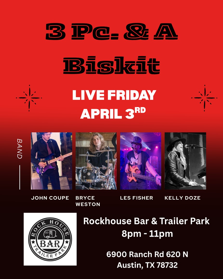 3 Pc & a Busicut Performing Live Friday 4/3 @8pm event photo