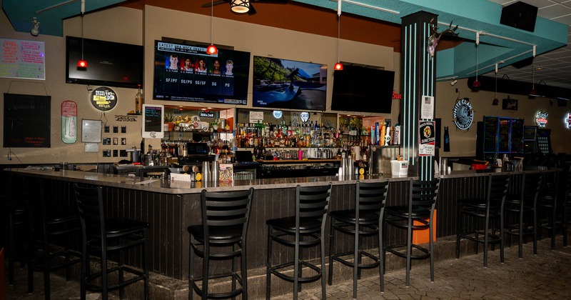 Interior, bar counter area