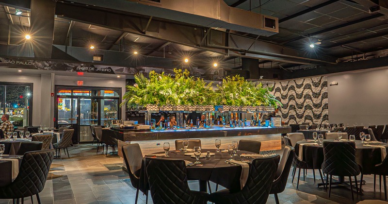 Dining area with tables and chairs