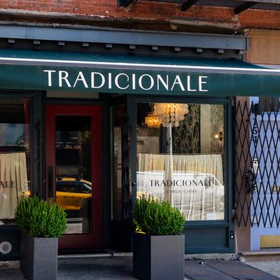 The entrance to the restaurant.