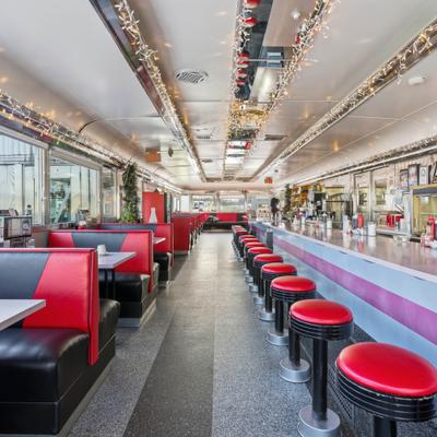 Interior seating area.