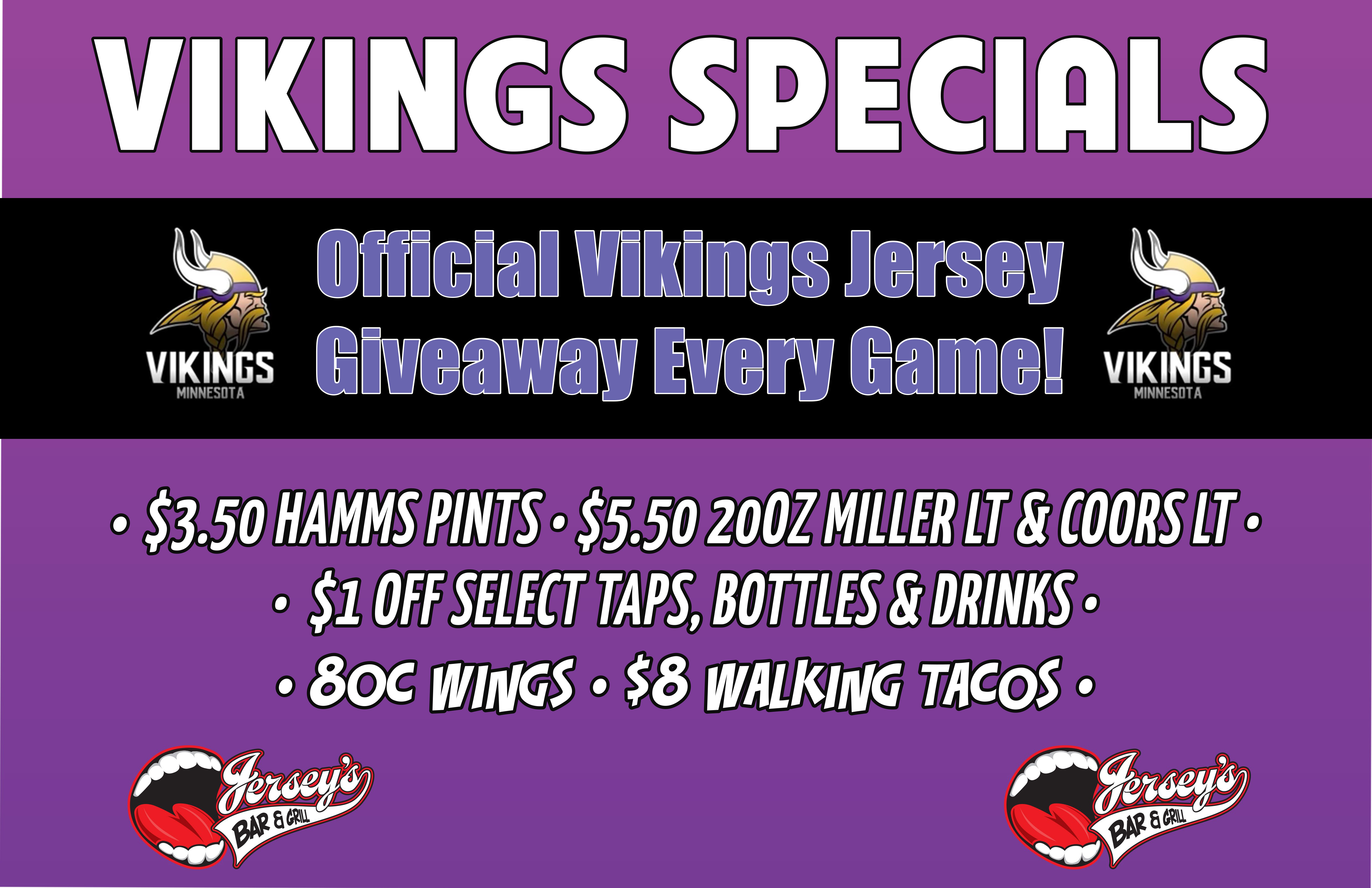 Viking Specials Every Game