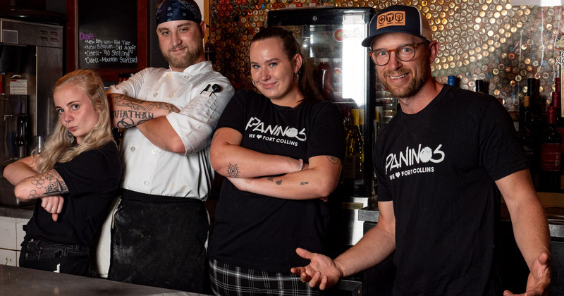 Staff members posing for a photo