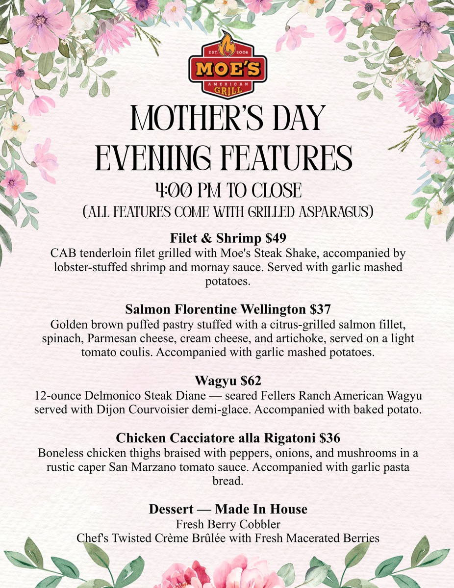 Mother's Day Evening at Moe's event photo