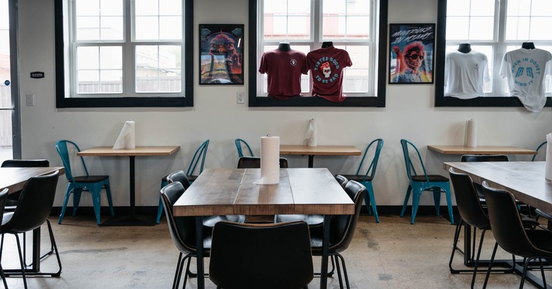 Interior, chairs and tables