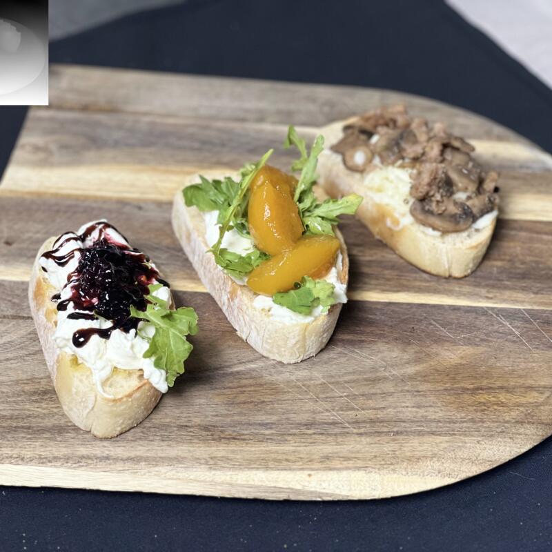 Burrata Peach Bruschetta photo