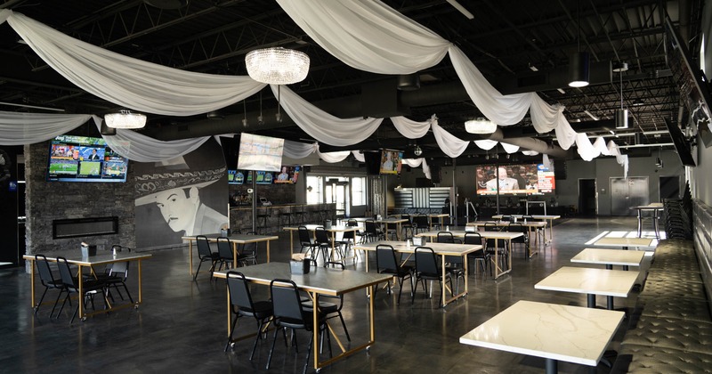 Interior, a bar with bar stools