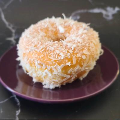 Coconut sprinkle donut.