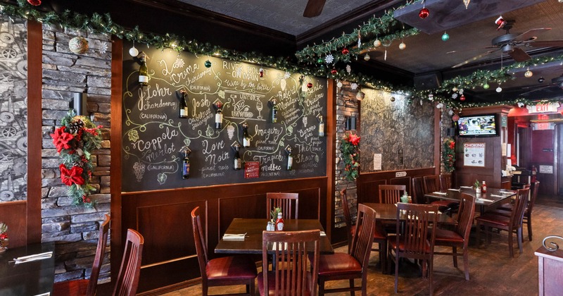 Dining space, Christmas ornaments