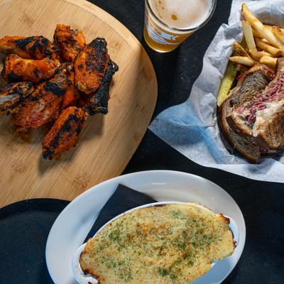Various of dishes served on the table.
