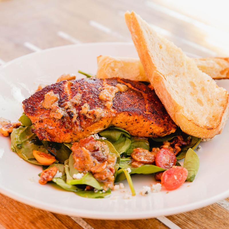 Blackened Salmon Spinach Salad photo