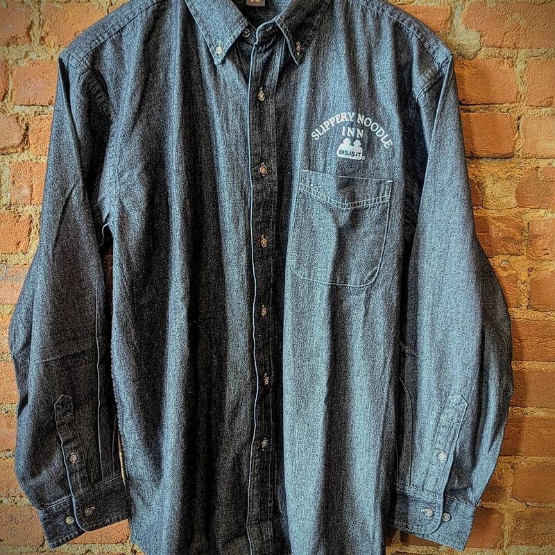 Long Sleeve,  Denim Button Up photo
