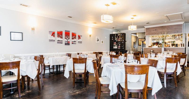 Interior, dining area and the bar