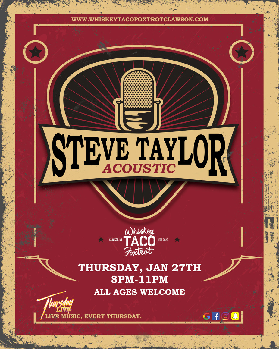 Thursday Live with Steve Taylor Acoustic event photo