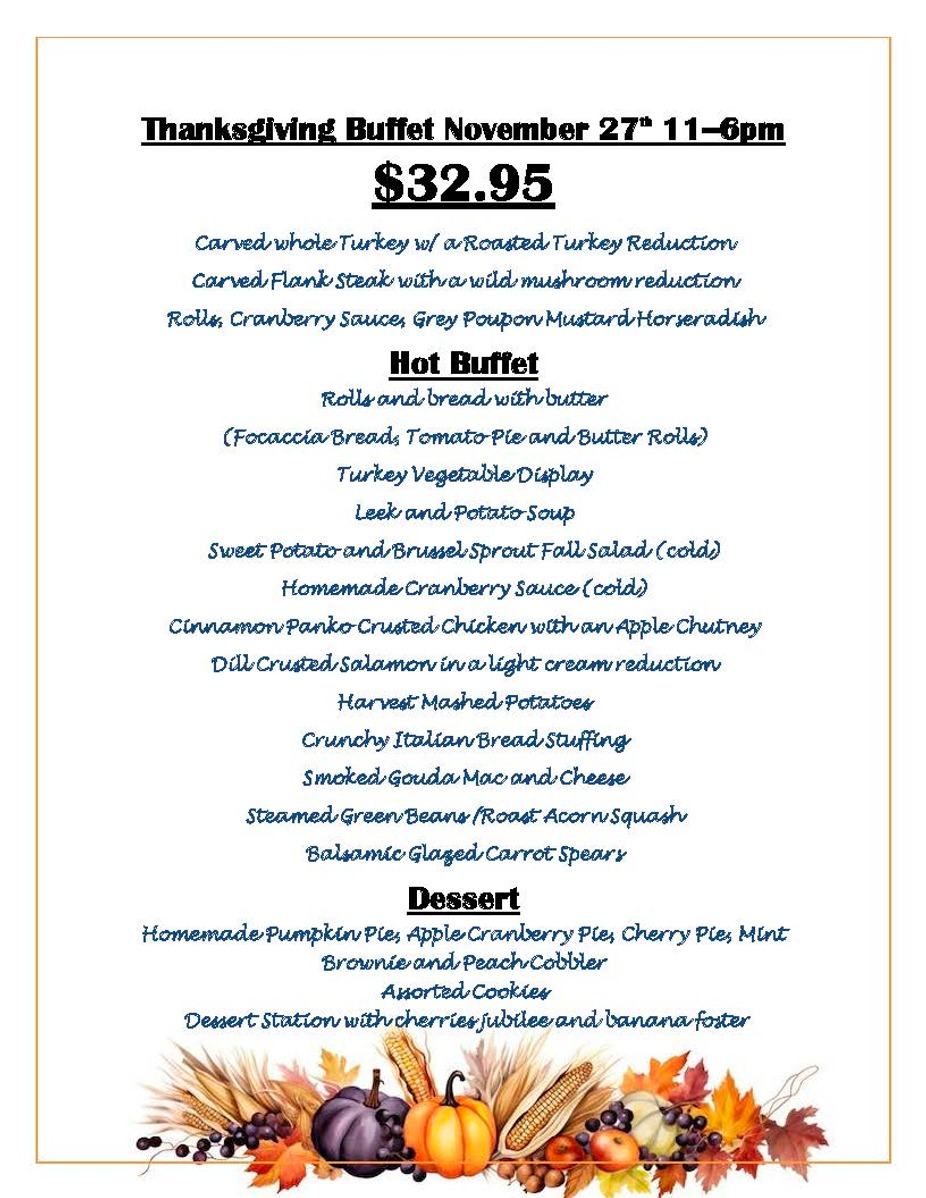 Thanksgiving Buffet November 27th event photo