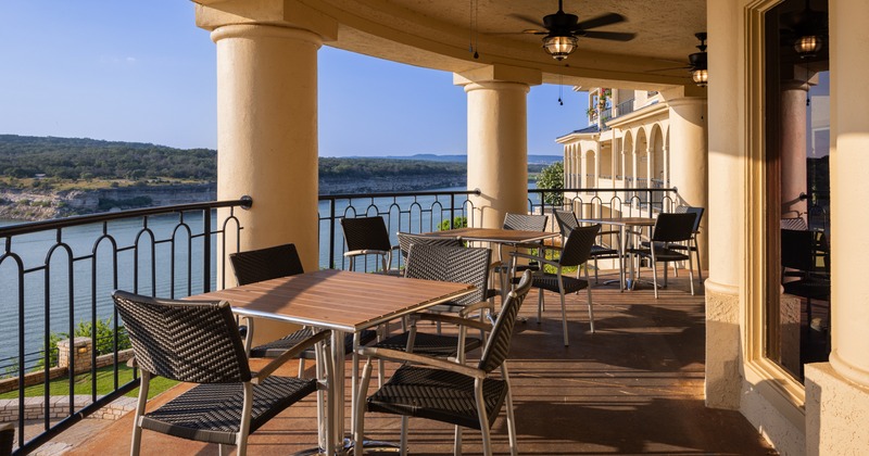 Exterior, terrace, table, chairs