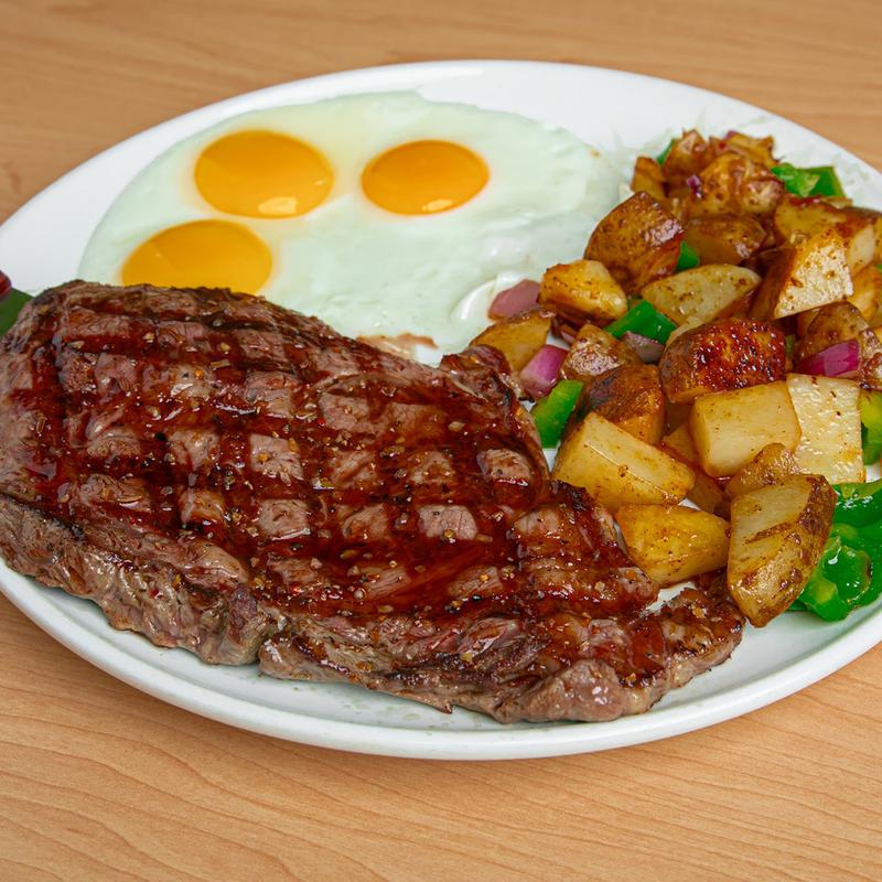 menu item 1 of 8, Rib Eye Steak and Eggs Combo
