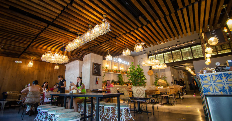 Interior, guests enjoying themselves