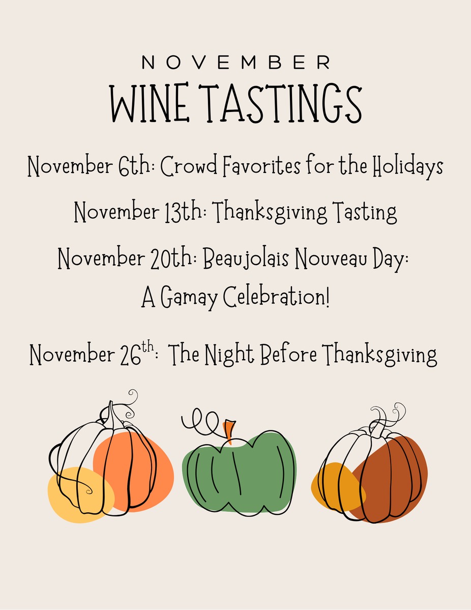 November Wine Tastings event photo