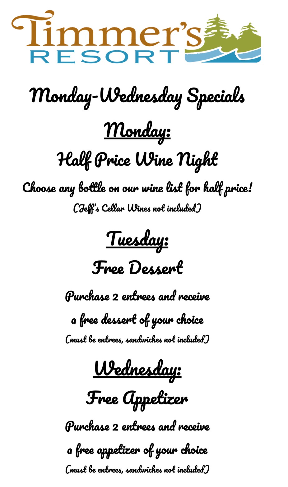 Early Week Specials event photo