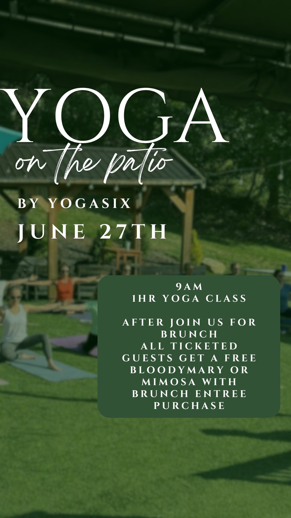 Yoga on the Patio at Shooters Golf event photo