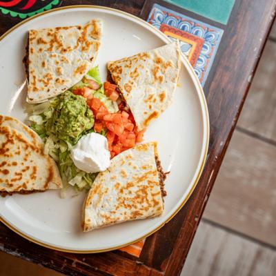 Chicken & Cheese Quesadilla.