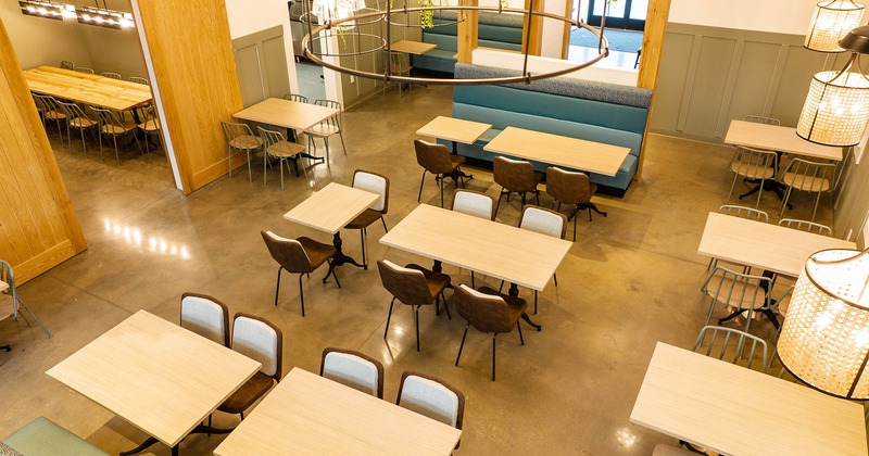 Interior, seating area top view
