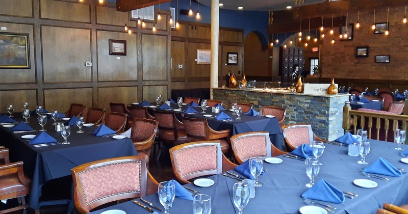 Interior, tables set and ready for an event