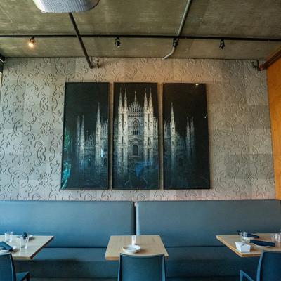 The restaurant's interior.