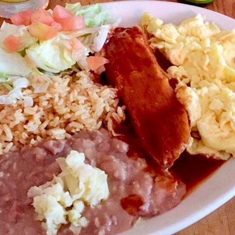 Scrambled Eggs and Tamales photo