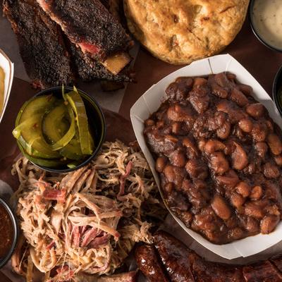 A closeup on the Mama's house meal.