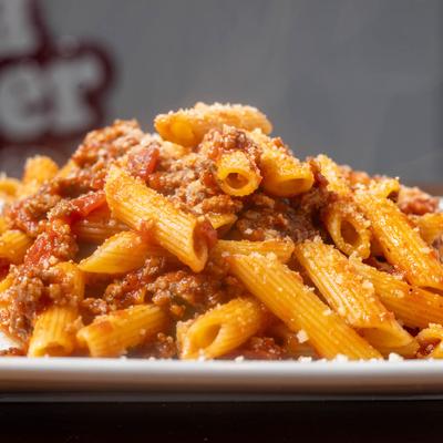 Penne Bolognese.