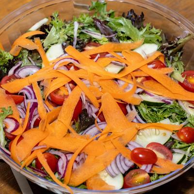 Served garden salad.