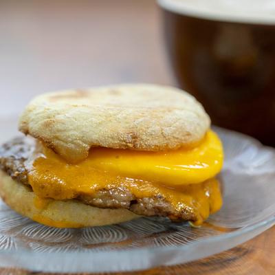 House breakfast sandwich.