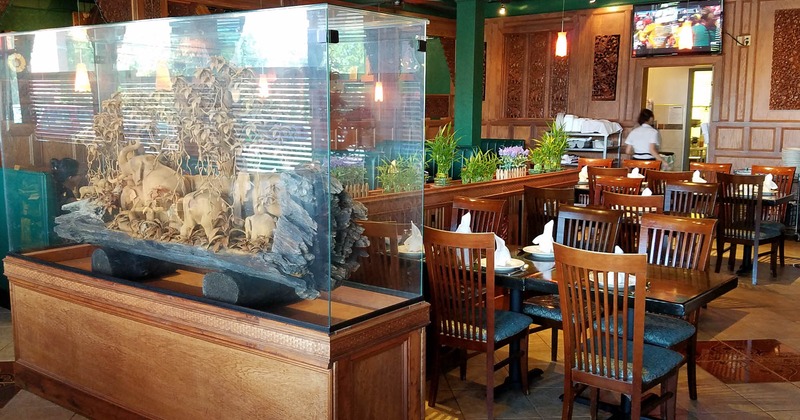 Interior, decor, set dining tables