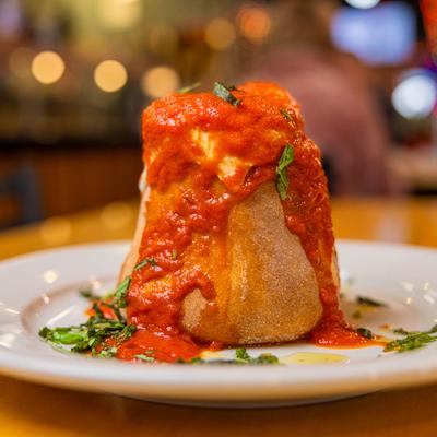 Pepperoni and Sausage Stromboli.