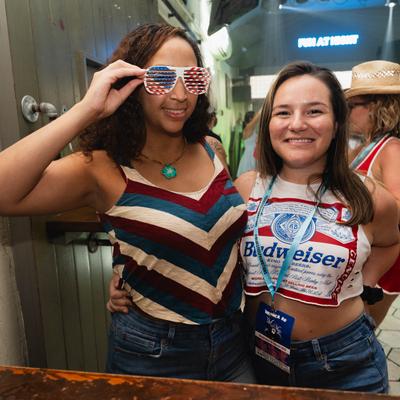 Two guests posing for a shot.