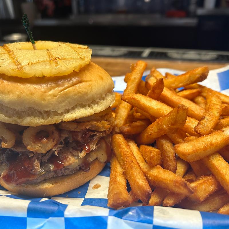 Hawaiian BBQ Pork Burger photo